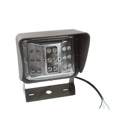 Newalthlete 60 watt Colored LED Wall Pack Light; Wide Flood Beam; U Bracket Mount - White NE369069